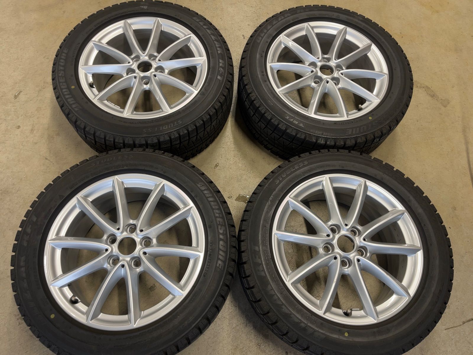 BMW X 1 F 48 2 39 BS RFT バリ山 17インチ 4本セット