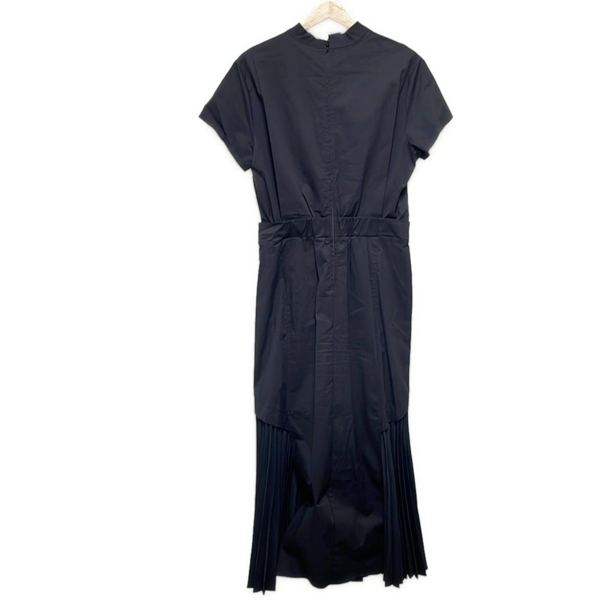 エレンディーク ワンピース サイズ02 M レディース - 黒 ハイネック 半袖 マキシ丈 プリーツ