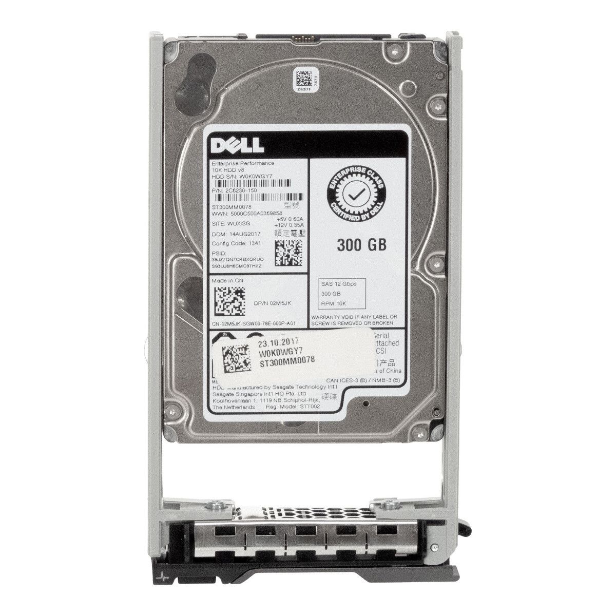 【3年保証】Hard Drive Dell 2M5JK 02M5JK ST300MM0078 300GB SAS-3 10K 128MB 2.5 + 
