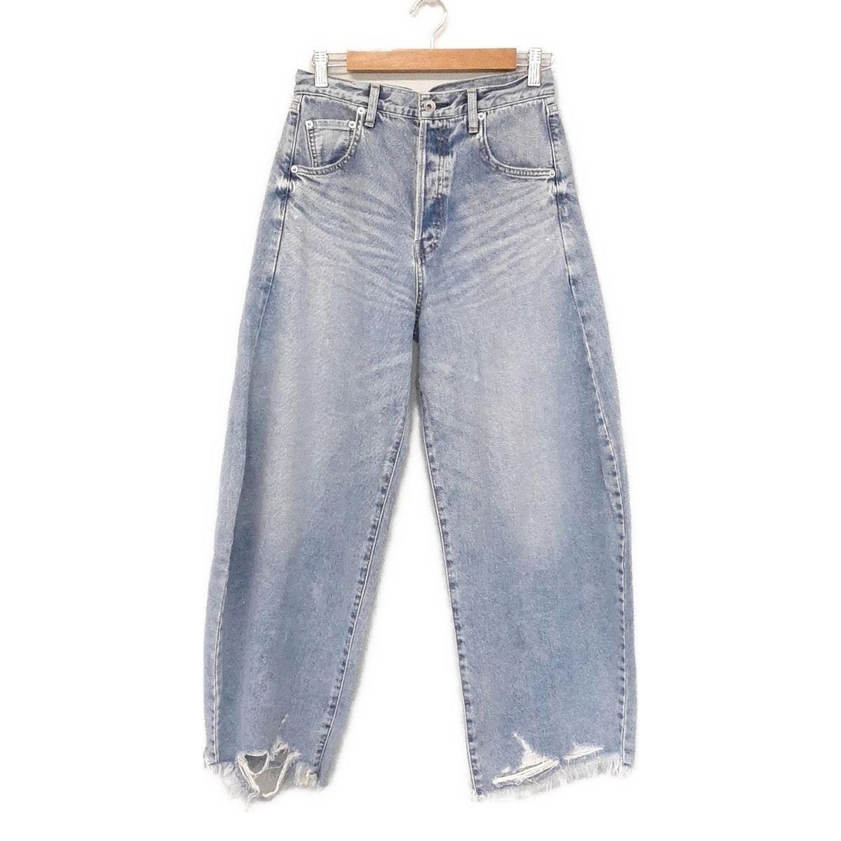 whim gazette ウィムガゼット ジーンズ サイズ38 M レディース - ライトブルー フルレングス ダメージ加工