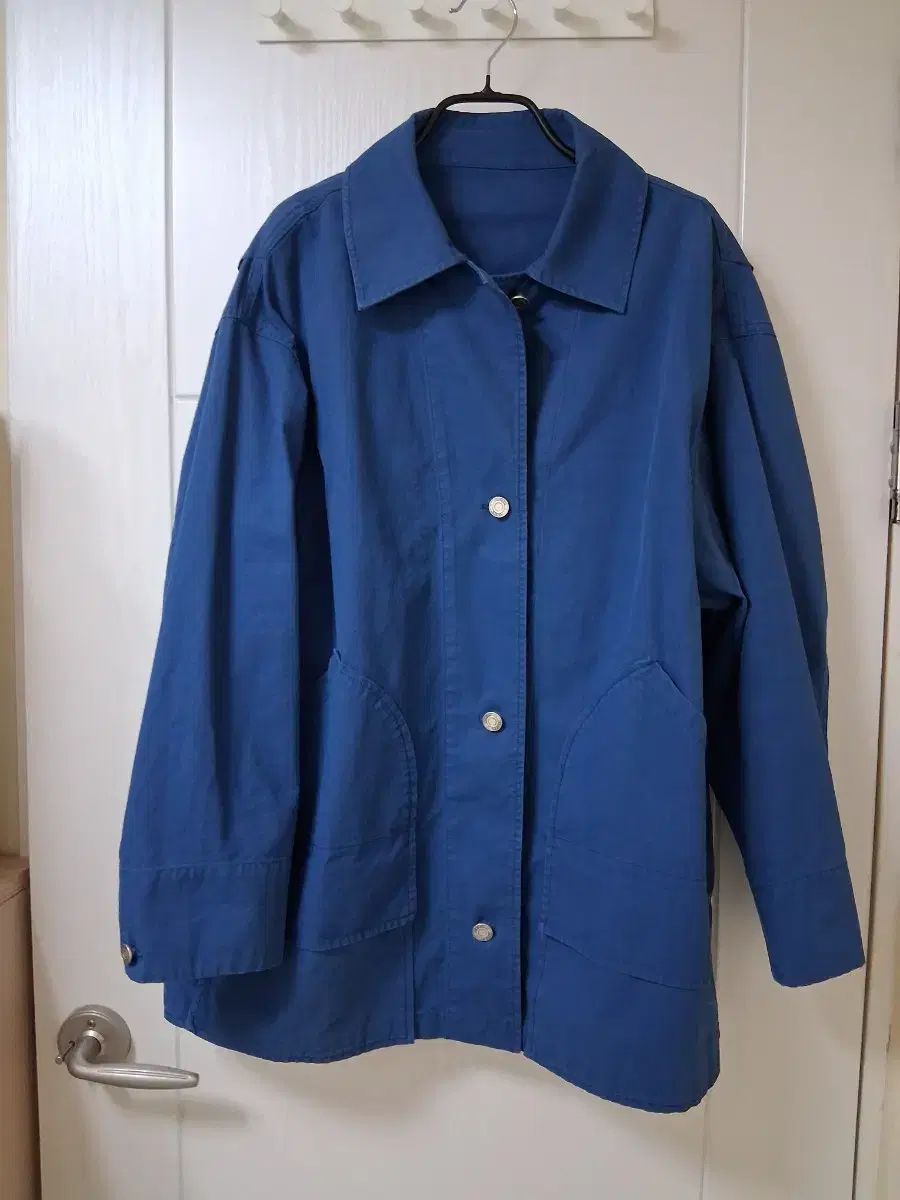 SYSTEM ブルー ウォッシュ コットン ジャケット