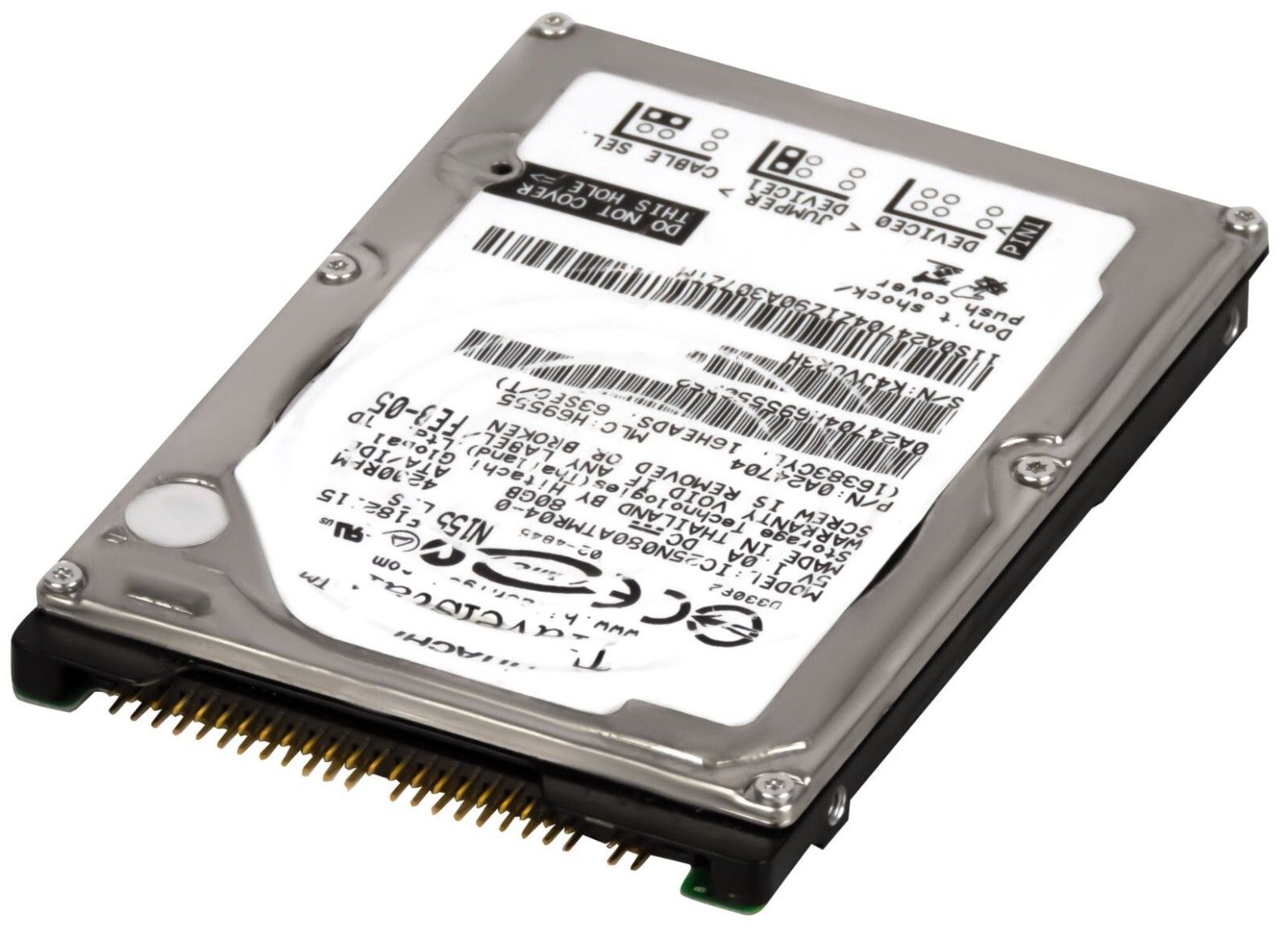 【3年保証】Hard Drive Hitachi Travelstar IC25N080ATMR04-0 80GB 4200RPM 8MB ATA 2