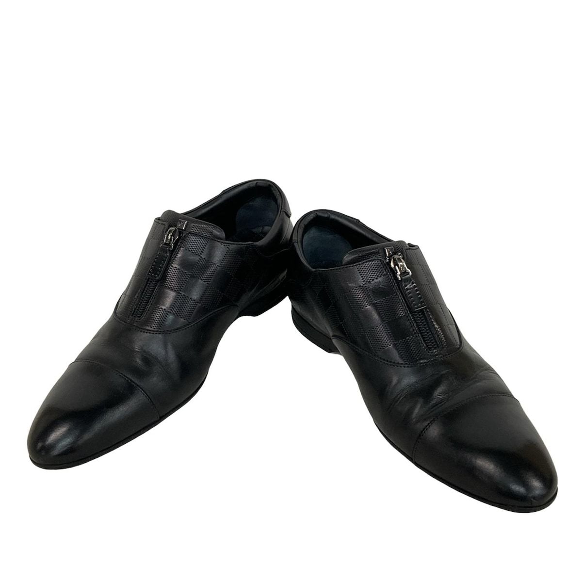 LOUIS VUITTON ルイヴィトン シューズ 5 1 2 M - 黒 アウトソール張替済 ダミエ柄 レザー