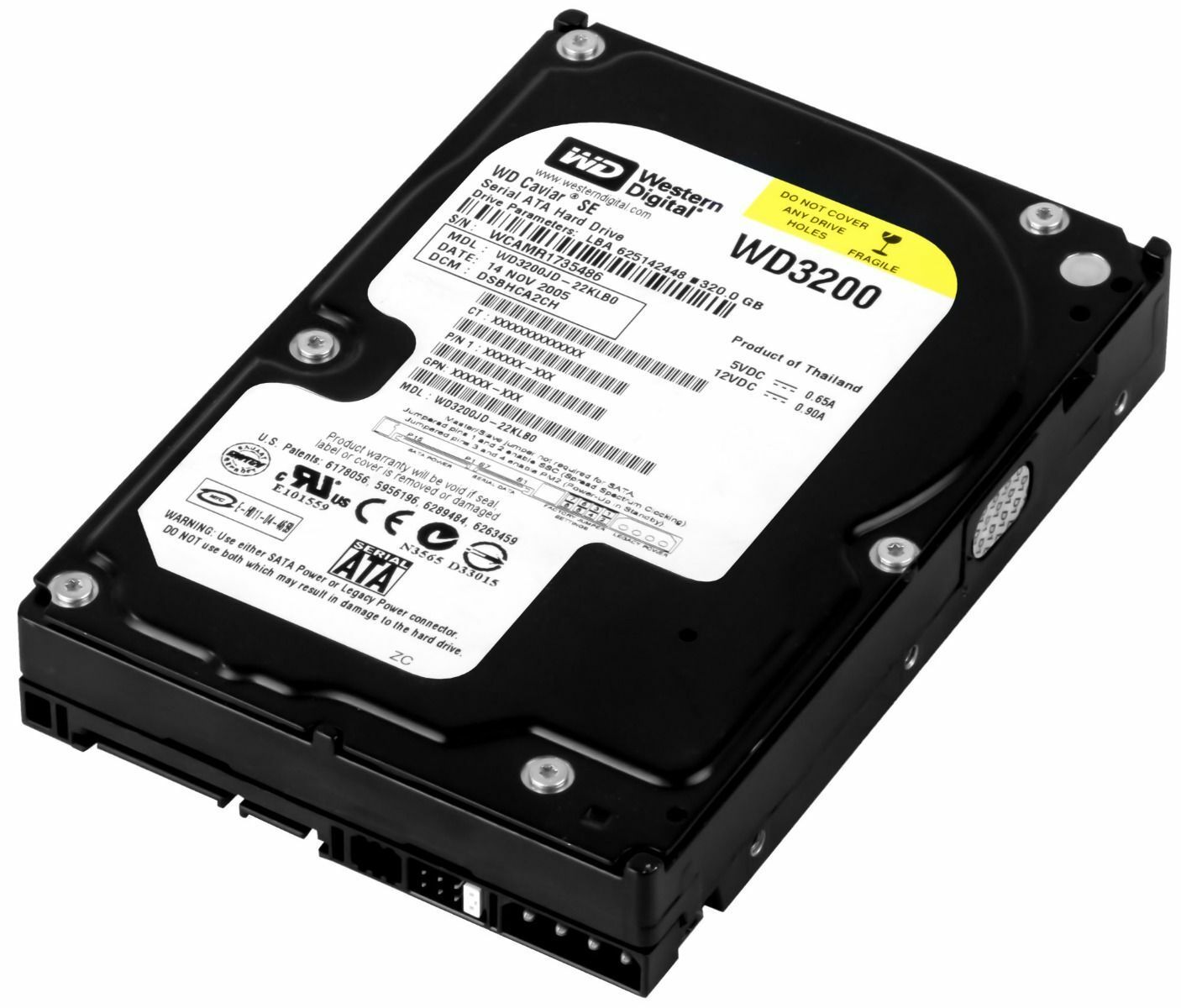 限定SALE，豊富な 【3年保証】Western Digital Car SE 320GB 7200RPM MOLEX 8MB SATA WD3200JD 3.5 Inch 内蔵型ハードディスクドライブ