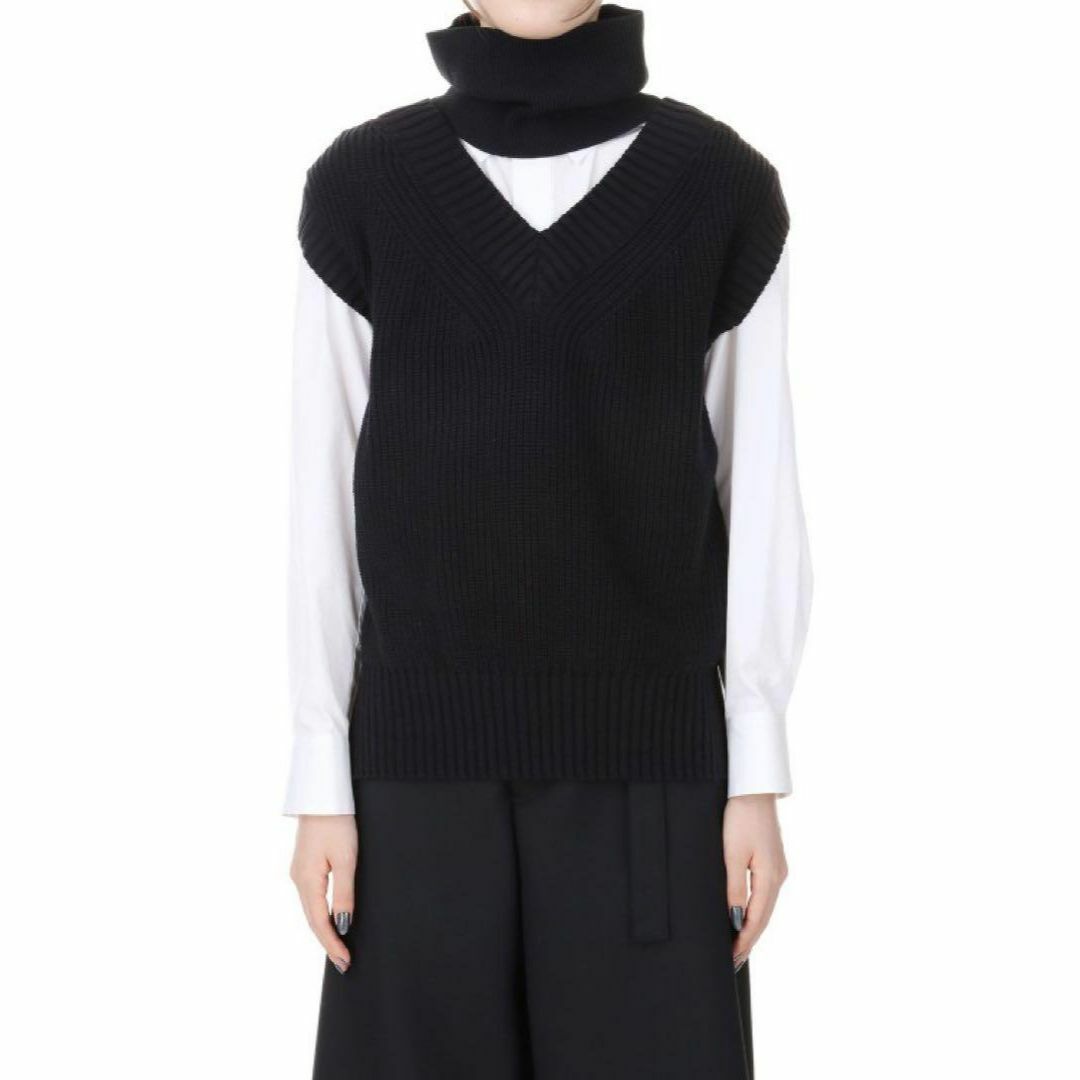 sacai カットアウトアシンメトリーニットベスト Knit Pullover サカイ ブラック