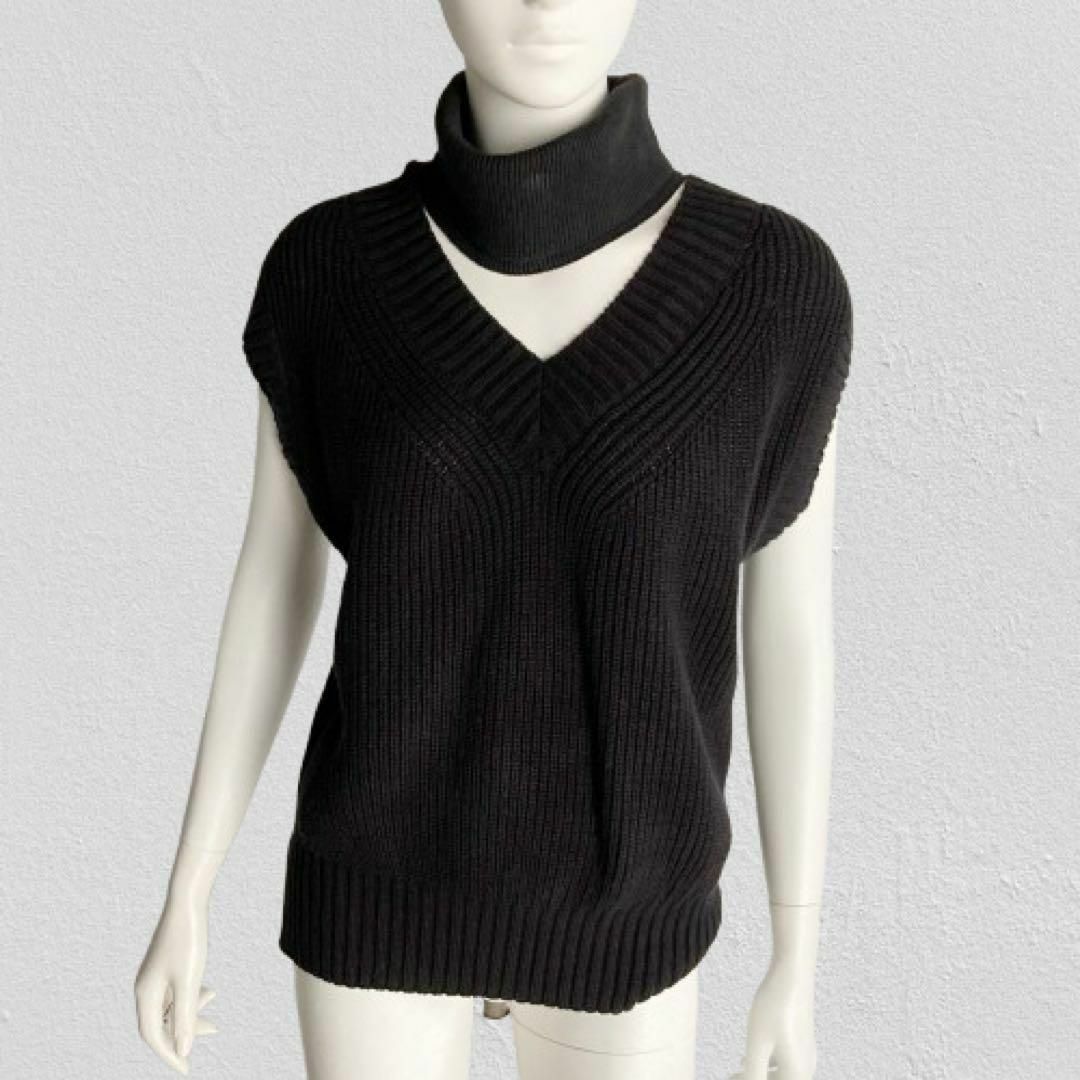 sacai カットアウトアシンメトリーニットベスト Knit Pullover サカイ