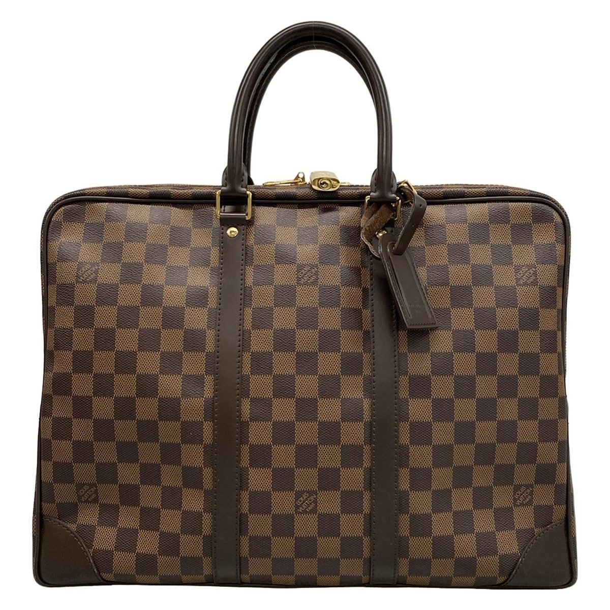 LOUIS VUITTON ルイヴィトン ビジネスバッグ ダミエ ポルト ドキュマン ヴォワヤージュ N 41124 エベヌ