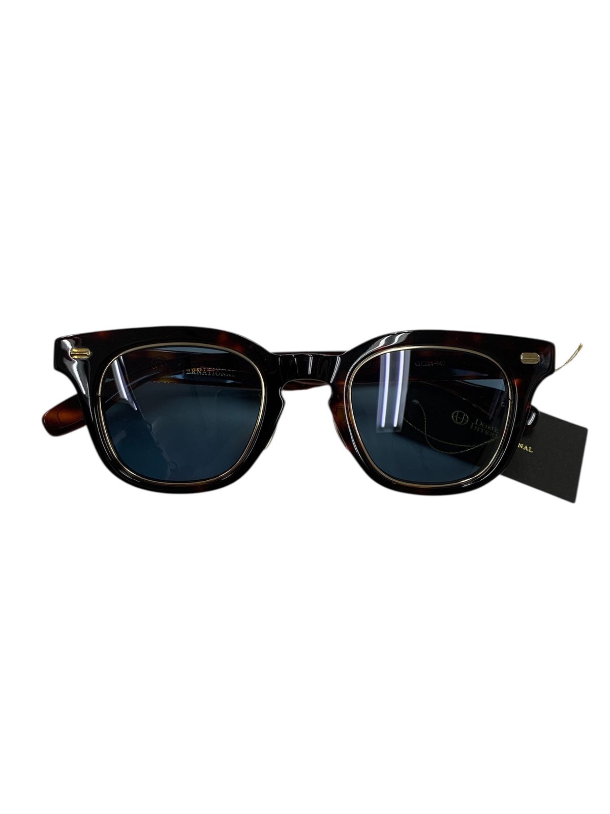 ドメスティックインターナショナル DI-1011 S メガネ ブラウン コンビフレーム フルリム ウエリントン