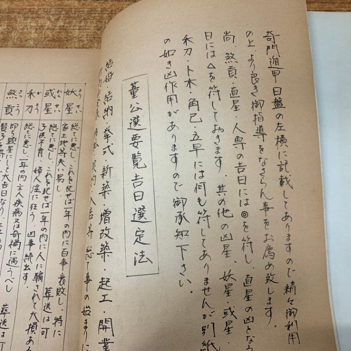 ○01)【1点限り!】透派奇門遁甲(立向盤)2冊セット/昭和56年1月～3月/7