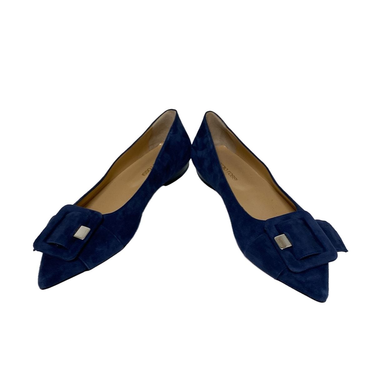 sergio rossi セルジオロッシ フラットシューズ 391 2 レディース - ネイビー