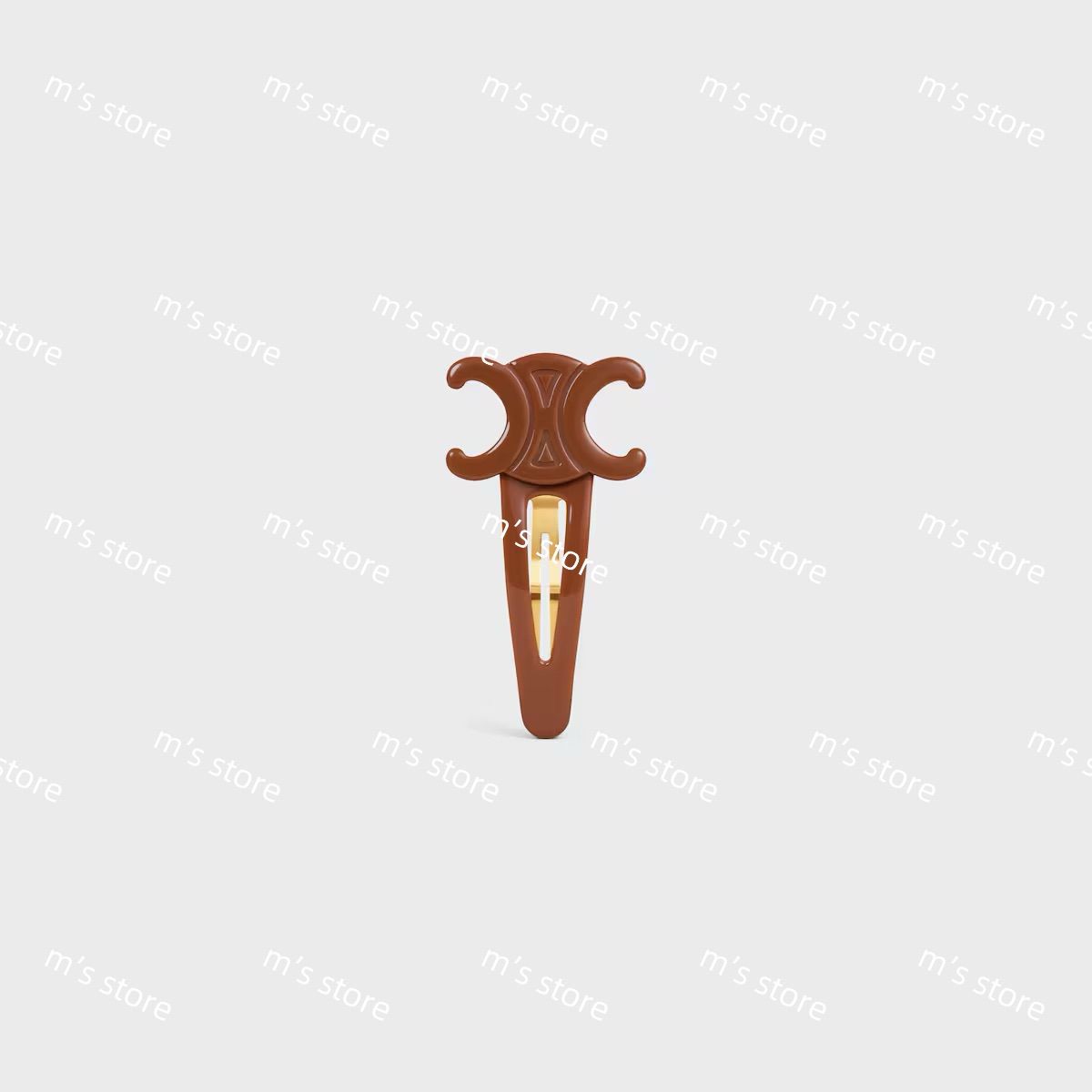 新品 CELINE セリーヌ トリオンフ ラージ スナップ ヘアクリップ