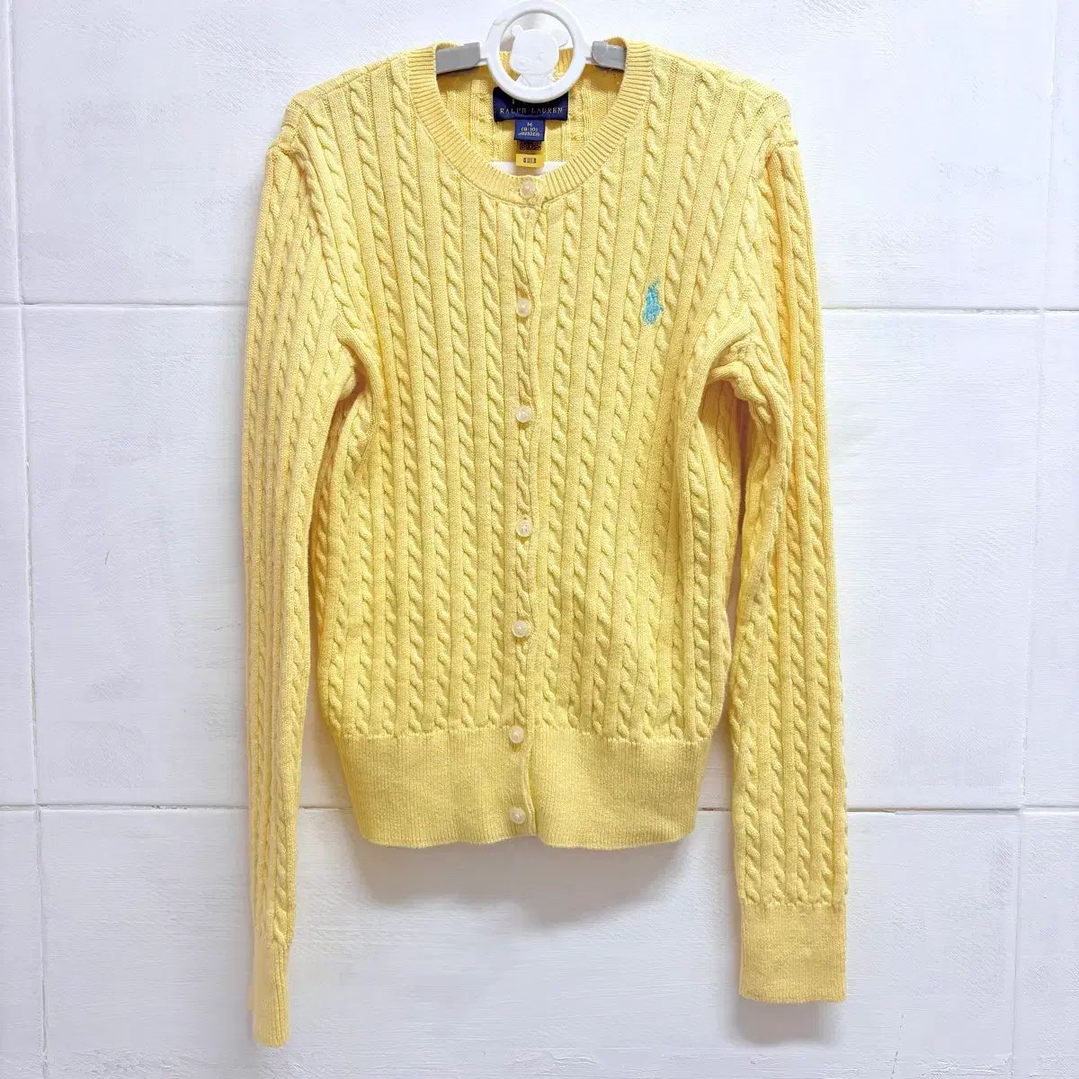人気定番，爆買い POLO ポロ ケーブル編みニット カーディガン キッズ M (8-10歳) カーディガン