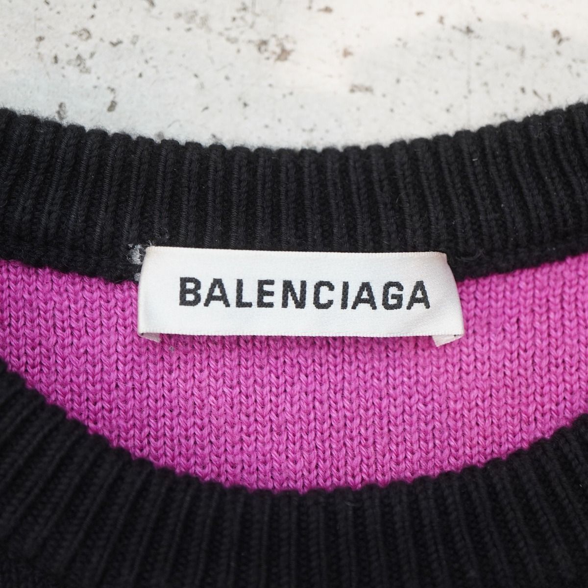 正規 19SS BALENCIAGA バレンシアガ 総柄 ロゴ ジャガード ニット