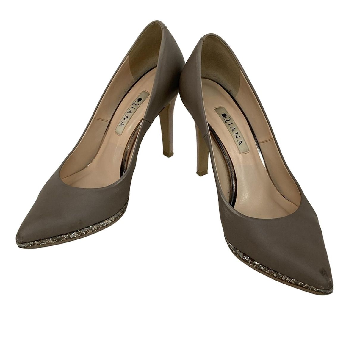 DIANA(ダイアナ) パンプス 23 レディース - グレー ラメ レザー - メルカリ