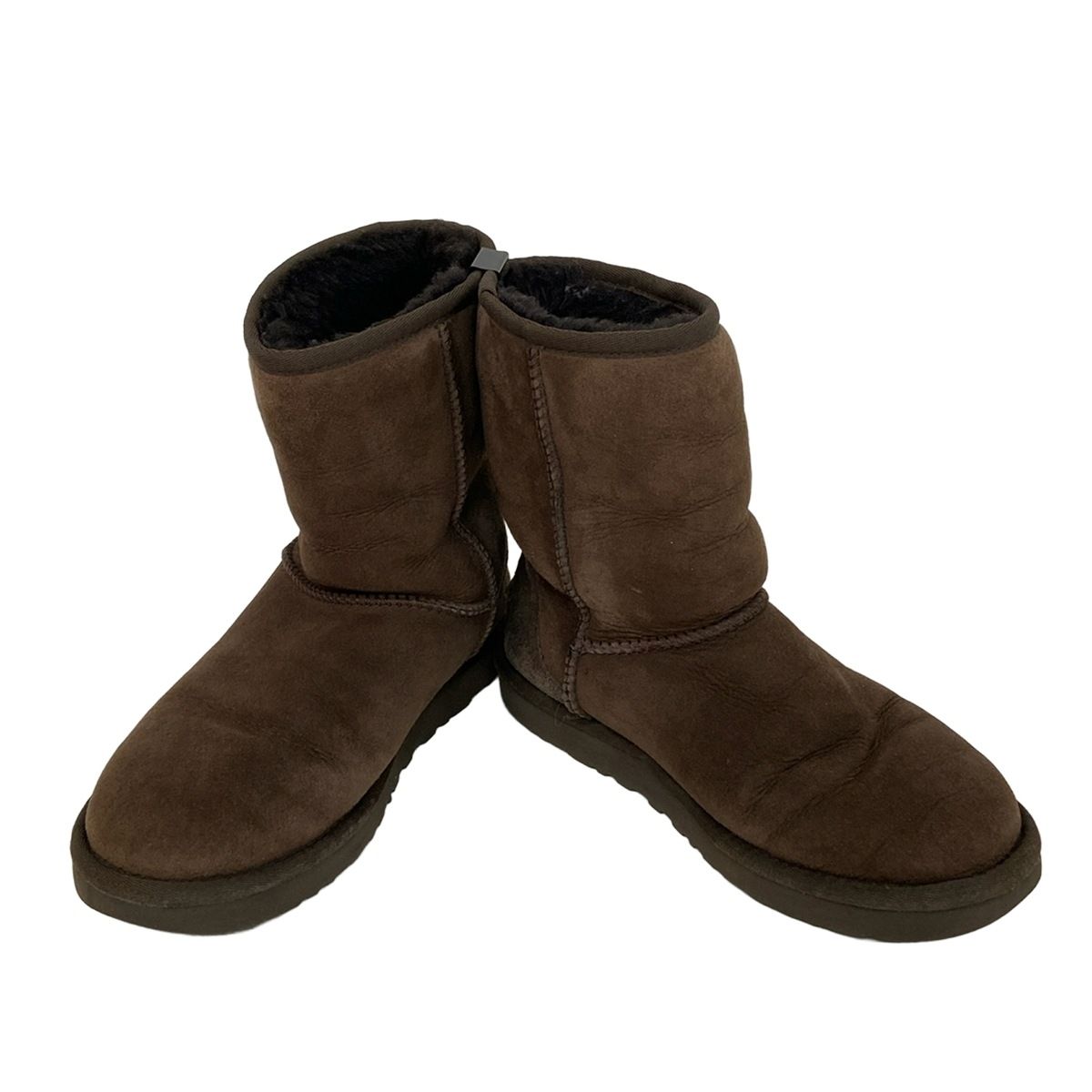 UGG アグ ショートブーツ 23.0 レディース - F 19018 C ダークブラウン ムートン