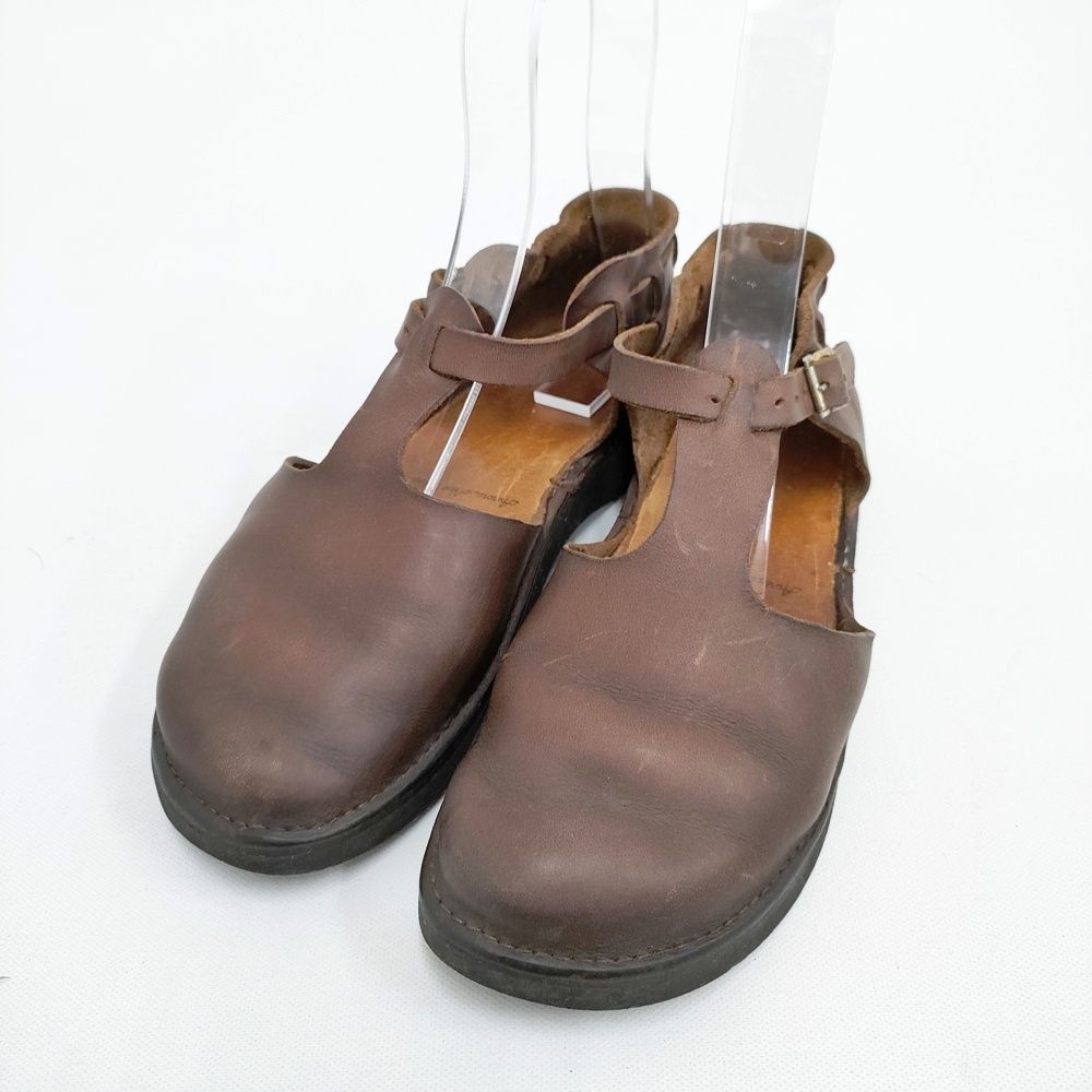 オーロラシューズ ウエストインディアン レザー ブラウン サイズ6 1/2 AURORA SHOES T-Strap ウエストインディアン サイズ6 1/2C シューズ