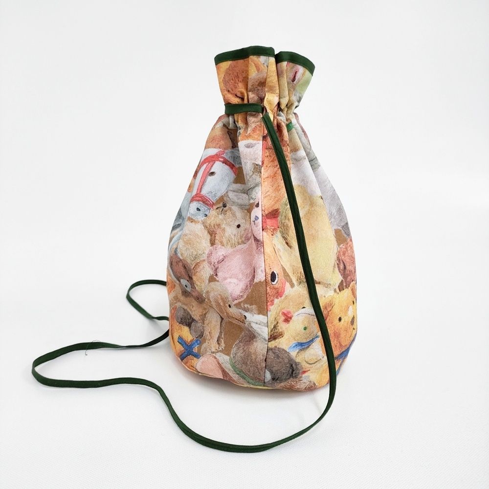 yukiemon こども部屋 ブラウン 2 wayBAG ポシェット 定価8800円 巾着バッグ レディース ユキエモン 5-1203 G