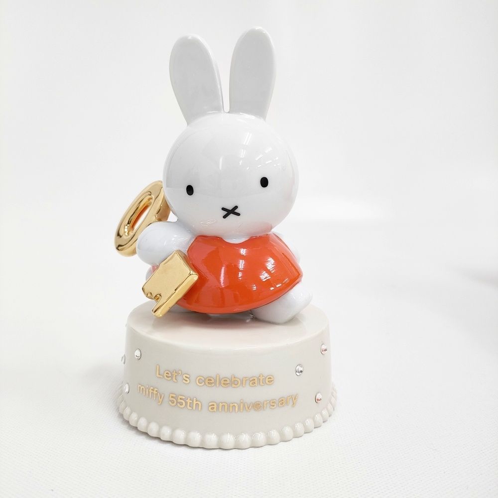 miffy 55周年記念 加藤工芸 KATO KOGEI オルゴール 陶器 147 550 オブジェ ホワイト オレンジ レディース ミッフィー 5 1203 G