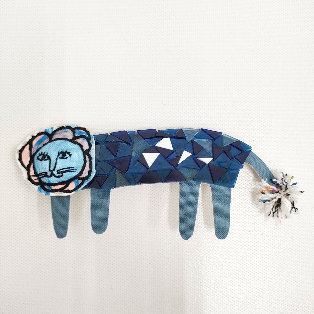 mina perhonen look コサージュ 定価12600円 QS 7743 アクリル板 ブローチ ブルー レディース ミナペルホネン 5-1203 G