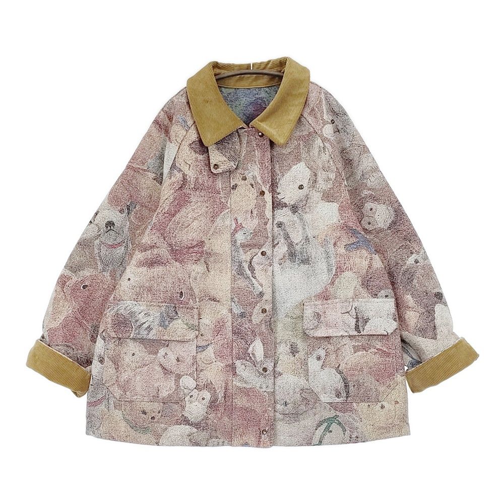 yukiemon こども部屋デニムカバーオール 定価61600円 サイズ3 L ジャケット 2025 ベージュ ピンク レディース ユキエモン 5 1203 M