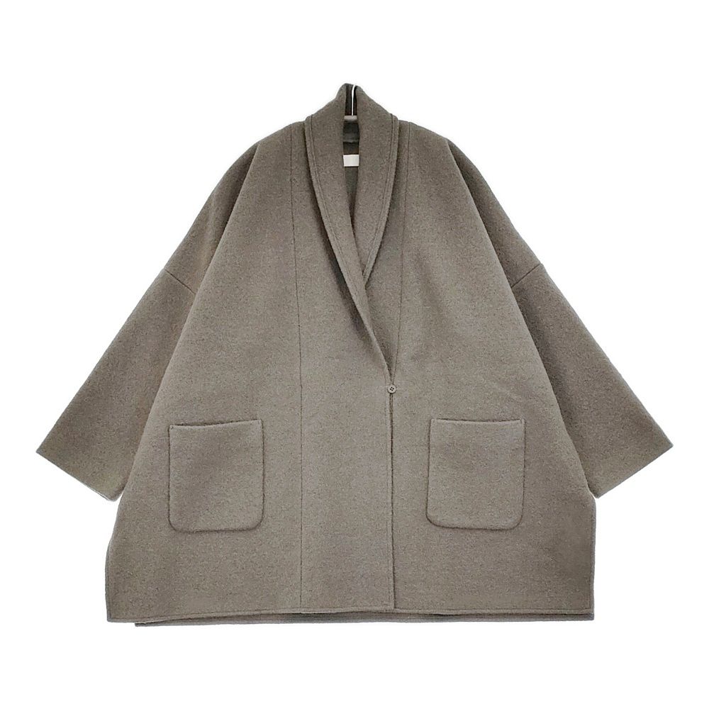 未使用 evam eva エヴァムエヴァ 25AW プレスウール ローブ コート evam eva press wool robe プレスウールローブ 定価46200円 E253K092