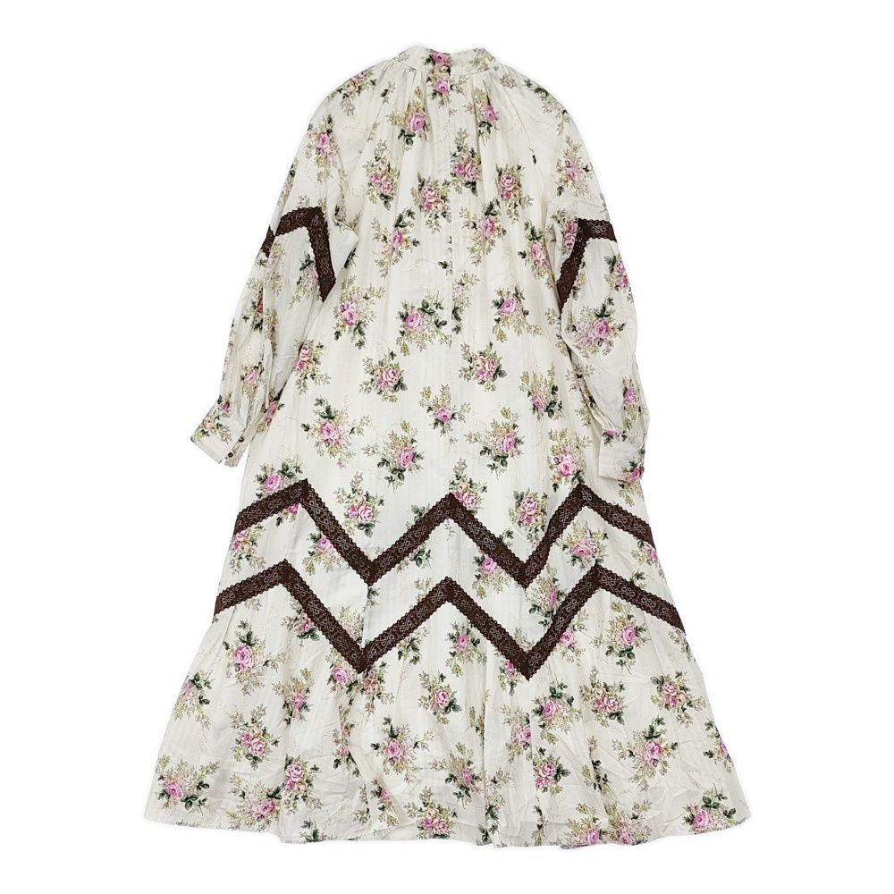 leur logette 3 ET DEMI別注 Flower dress フラワードレス キャズエドゥミ 花柄 定価86900円 ワンピース オフホワイト レディース ルール ロジェット ルル ロジェッタ 5-1203 M