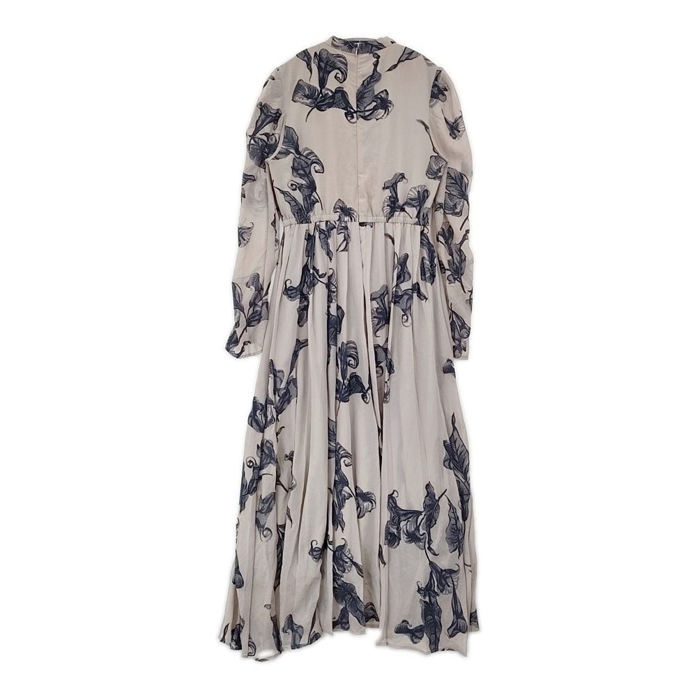 AMERI UND CALLA FLOCKY DRESS サイズM 定価24200円 袖シアー ワンピース パープル レディース アメリ 5-1203 M