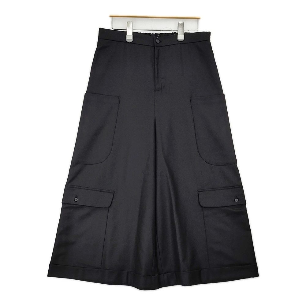 mochi pocket wide pants ポケットワイドパンツ 定価26400円 サイズ2 クロップド丈 パンツ ブラック レディース モチ 5 1203 T