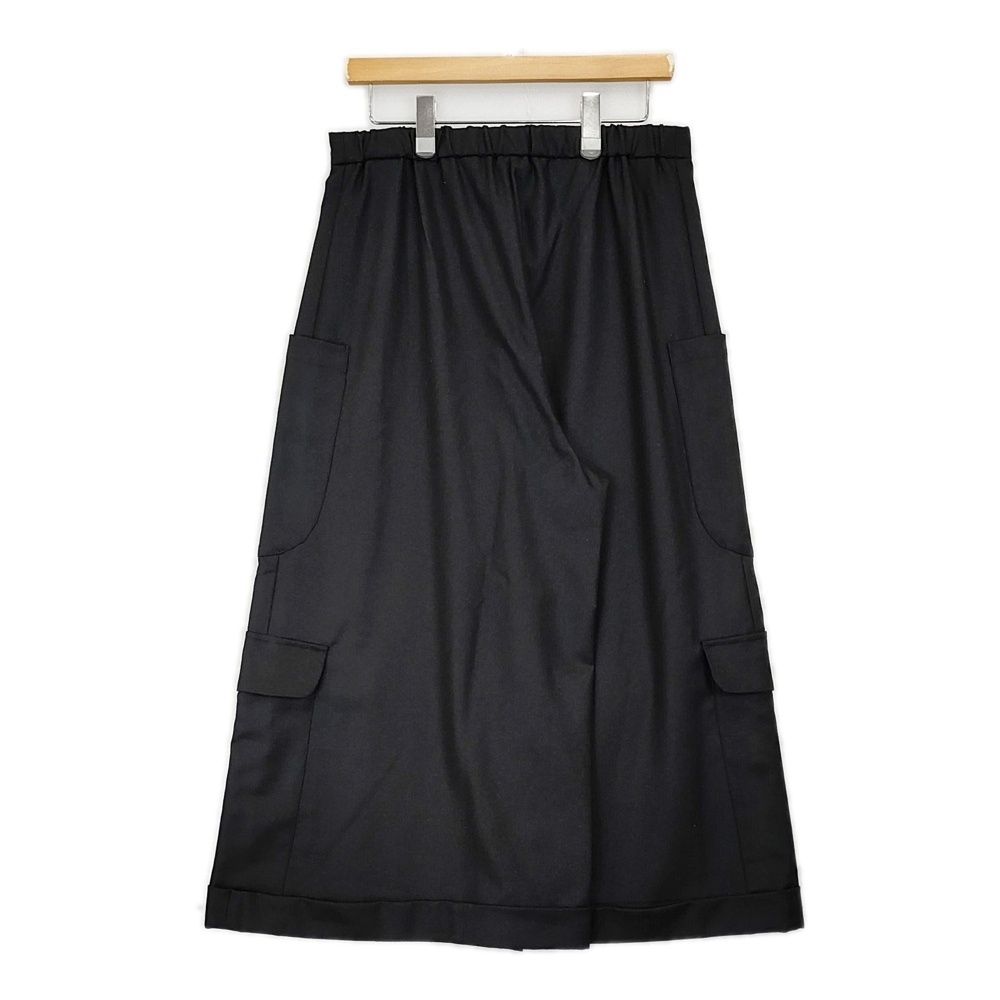 mochi pocket wide pants ポケットワイドパンツ 定価26400円 サイズ2 クロップド丈 パンツ ブラック レディース モチ 5-1203 T