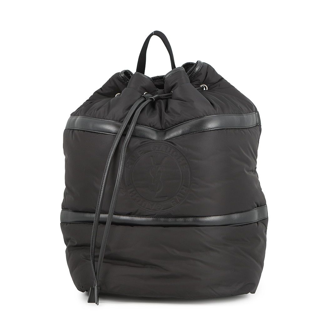 サンローランパリ ショルダーバッグ リヴゴーシュ ロゴ スリングバッグ ナイロン 734682 黒