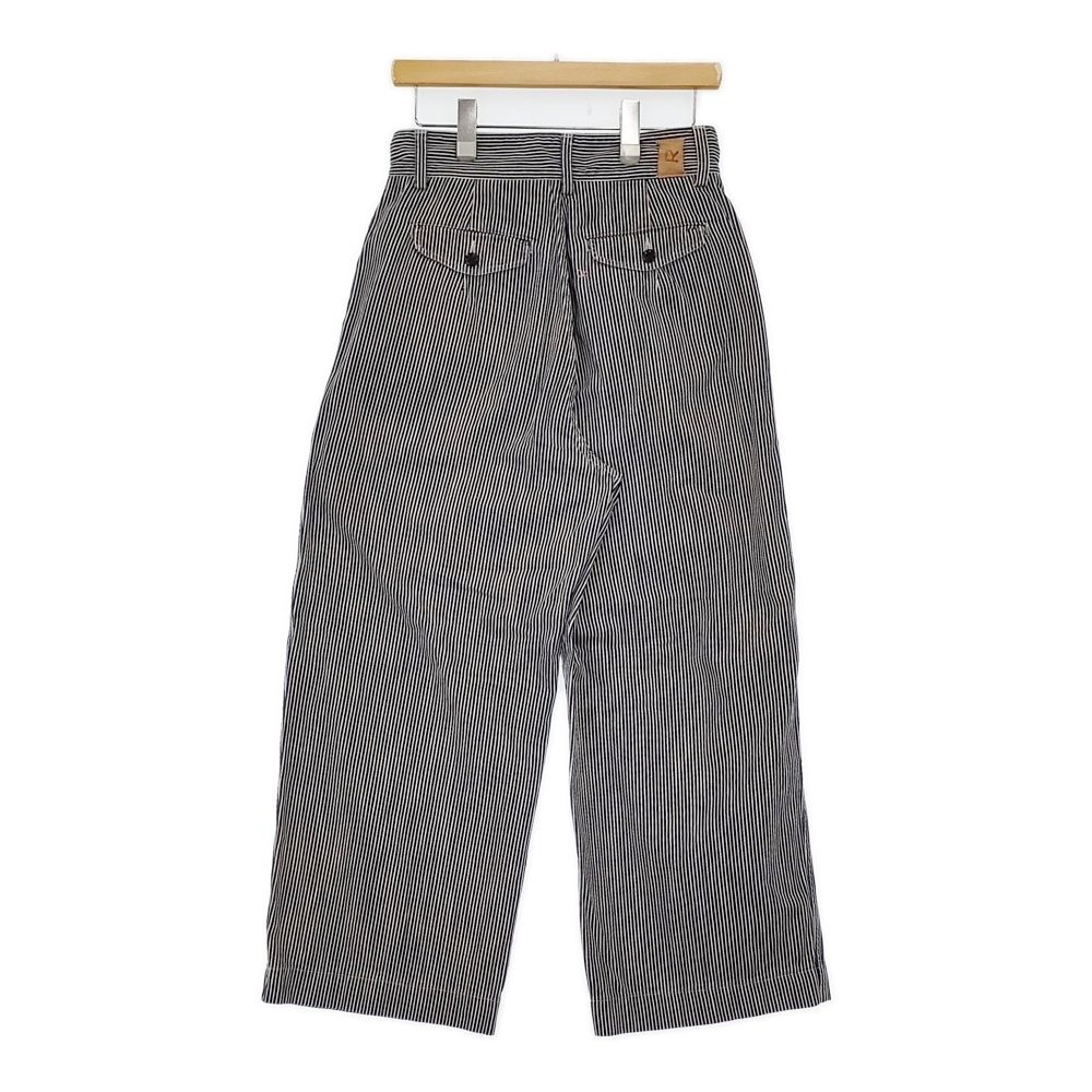 45 R rpm 麦比古デニムのシャルロットバギー 重 インディゴ ヒッコリー 定価38500円 パンツ ブルー ホワイト レディース フォーティーファイブアールピーエム 5-1203 G