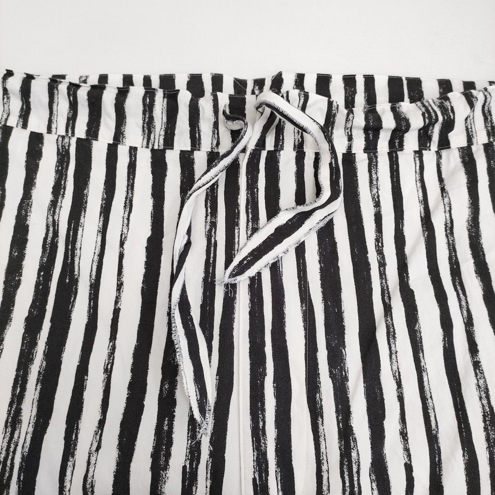  Sen en Fujita avec humoresque セネンフジタ ユーモレスク string pants stripe ストリングパンツ ストライプ 定価68200円 ホワイト ブラック レディース 5 1203 M ワイドパンツ イージーパンツ パンツ