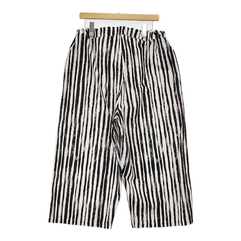 Sen en Fujita avec humoresque セネンフジタ ユーモレスク string pants stripe ストリングパンツ ストライプ 定価68200円 ホワイト ブラック レディース 5-1203 M