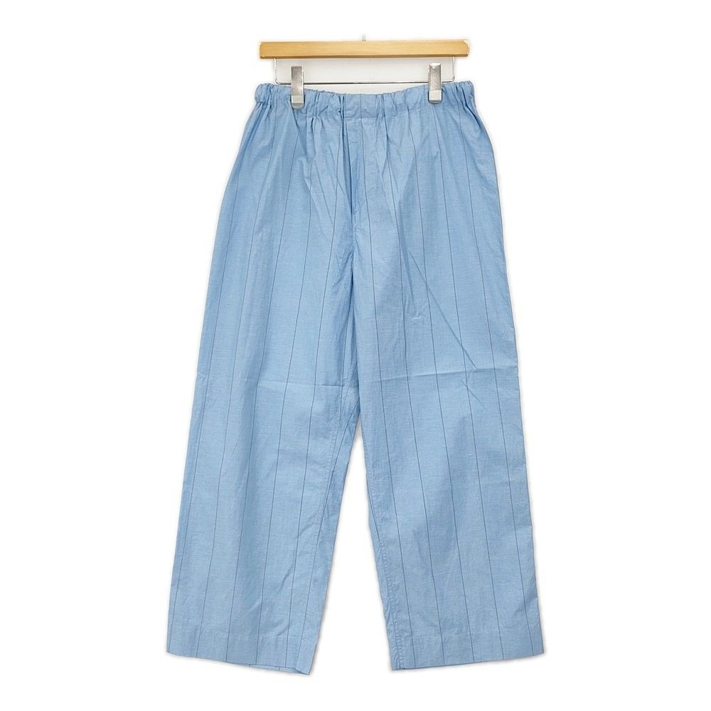 HOWELL WIDE STRIPE COTTON LINEN 589 5142002 定価36300円 パンツ 25 SS ライトブルー レディース マーガレットハウエル 5 1203 M