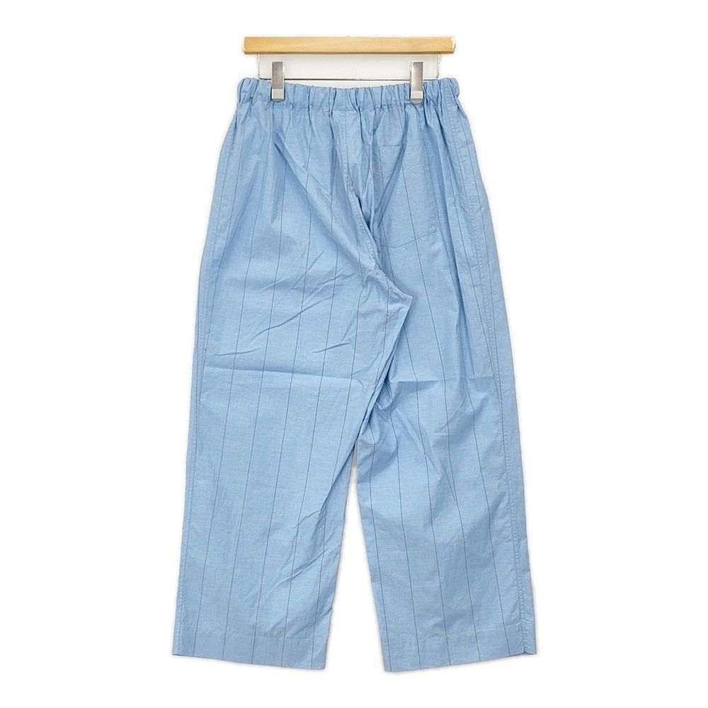 HOWELL WIDE STRIPE COTTON LINEN 589-5142002 定価36300円 パンツ 25 SS ライトブルー レディース マーガレットハウエル 5-1203 M