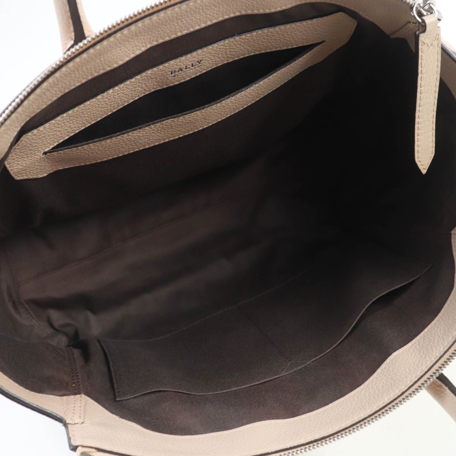 美品☆BALLY バリー SOMMET ZIP ロゴ刻印 レザー 2WAY ハンドバッグ
