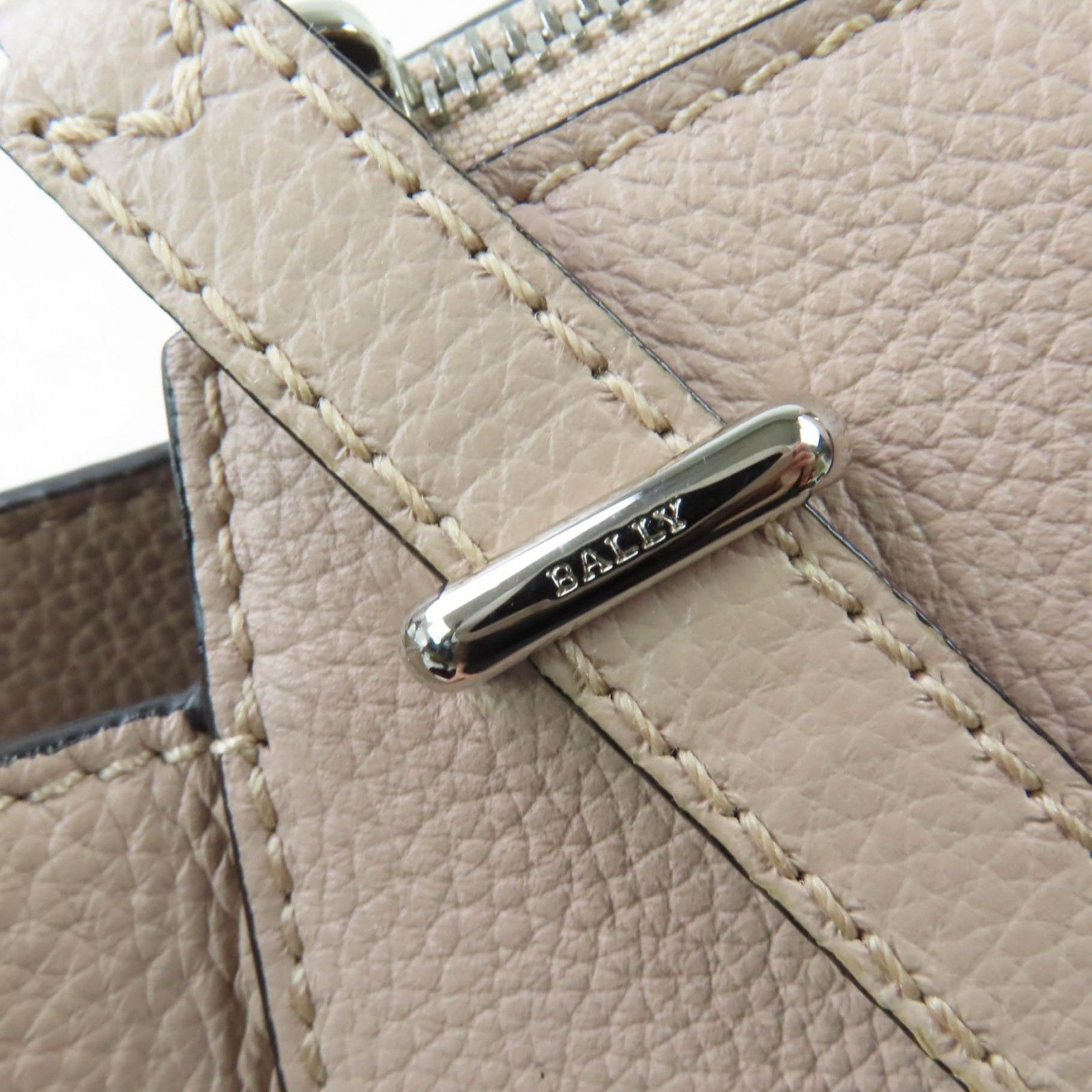 美品☆BALLY バリー SOMMET ZIP ロゴ刻印 レザー 2WAY ハンドバッグ