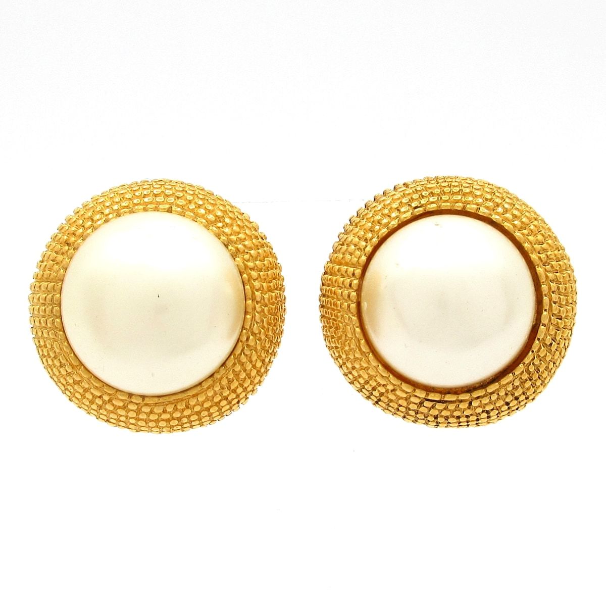 CHANEL シャネル イヤリング ゴールド×アイボリー