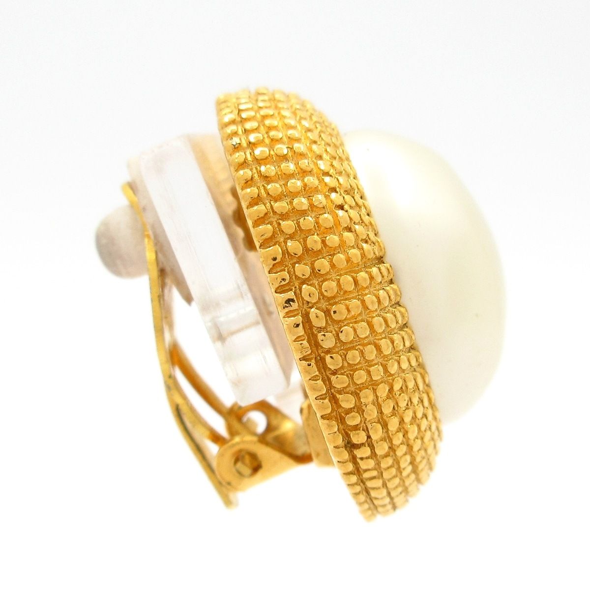 CHANEL シャネル イヤリング ゴールド×アイボリー