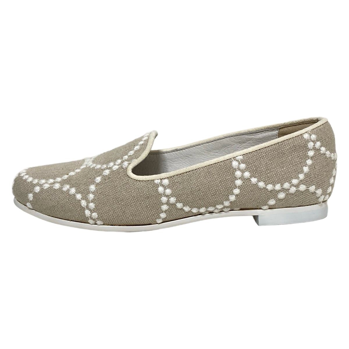 mina perhonen ミナペルホネン ローファー 22 5 レディース グレーベージュ 白