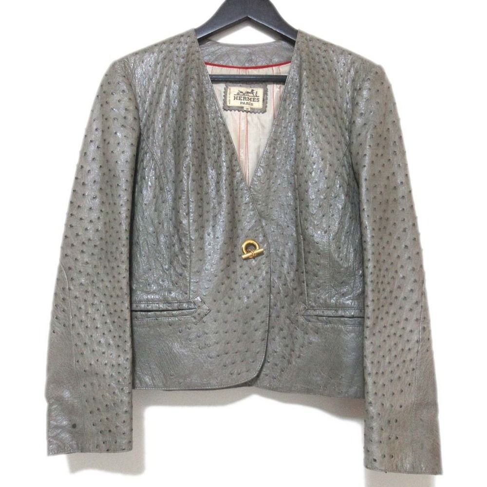 美品 希少 HERMES エルメス ヴィンテージ グレナン金具 オーストリッチ