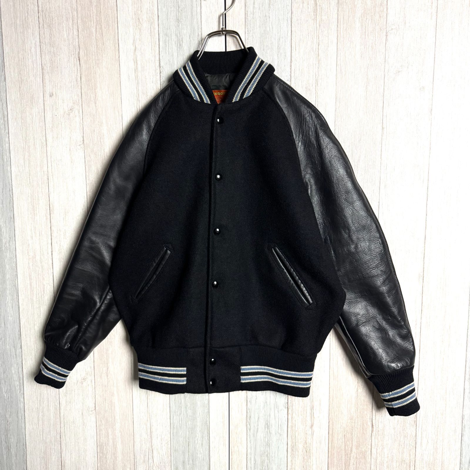 USA製 SKOOKUM スクーカム アワードジャケット 袖レザー スタジャン
