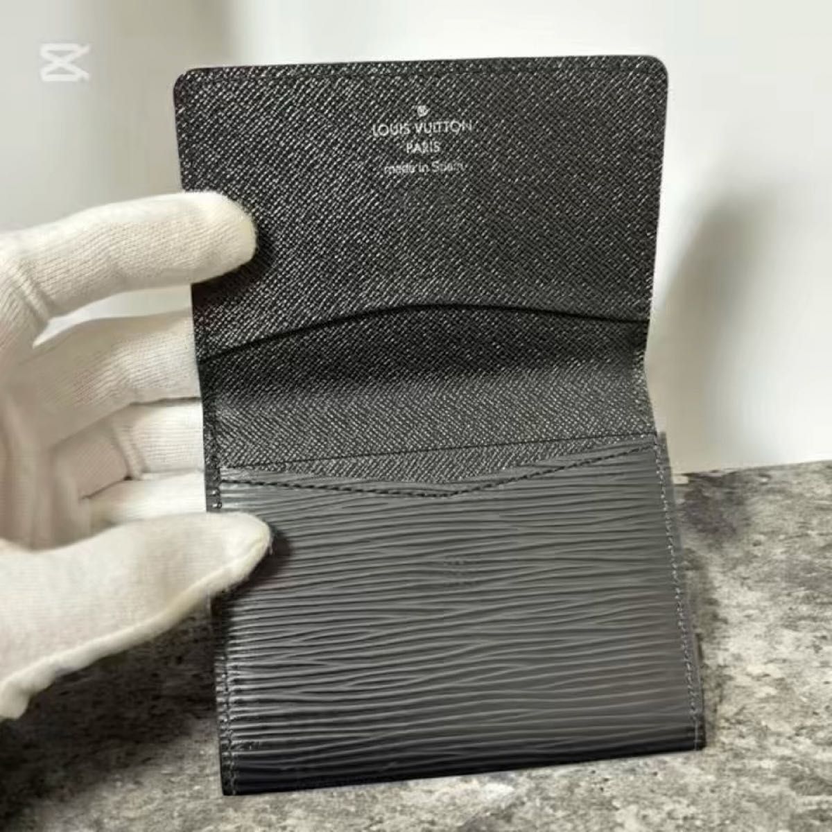 s 77 アンヴェロップ カルト ドゥ ヴィジット カードケース 名刺入れ ルイ ヴィトン Louis Vuitton エピ ノワール ブラック 黒