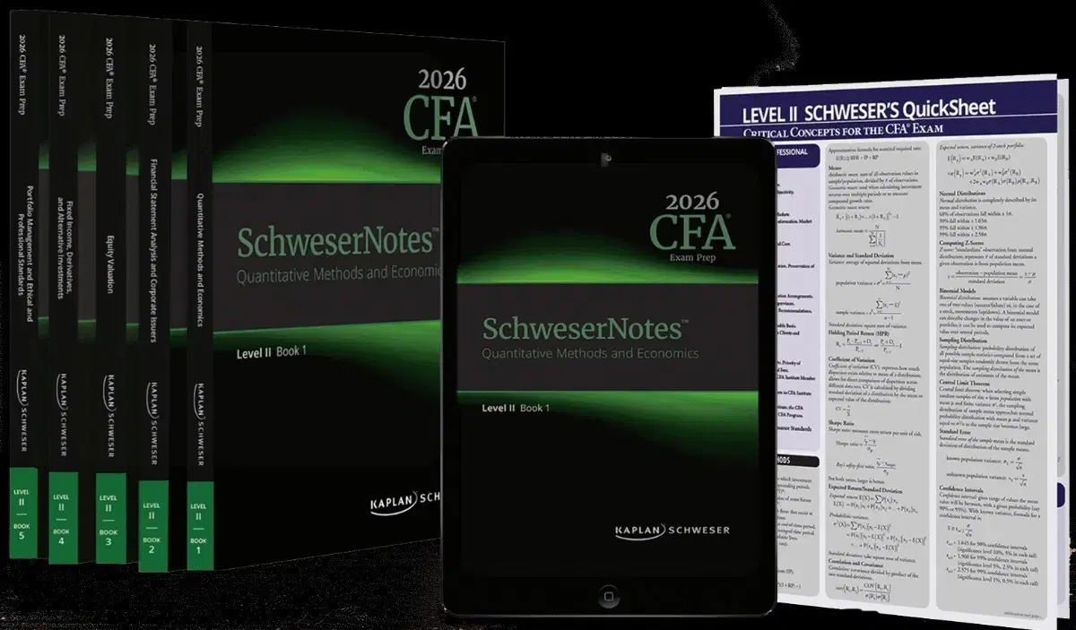2026 CFA Level 2 シューウェイザー ノート セット