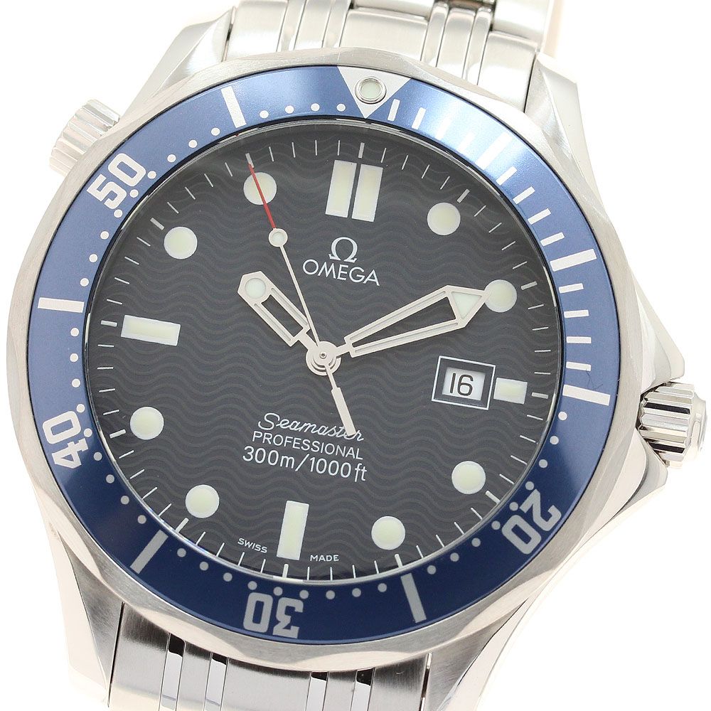 オメガ OMEGA 2541.80 シーマスター 300 デイト クォーツ メンズ 保証書付き_912511