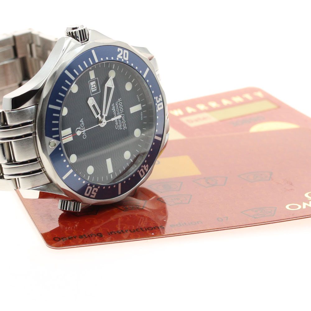 オメガ OMEGA 2541.80 シーマスター 300 デイト クォーツ メンズ 保証書付き_912511