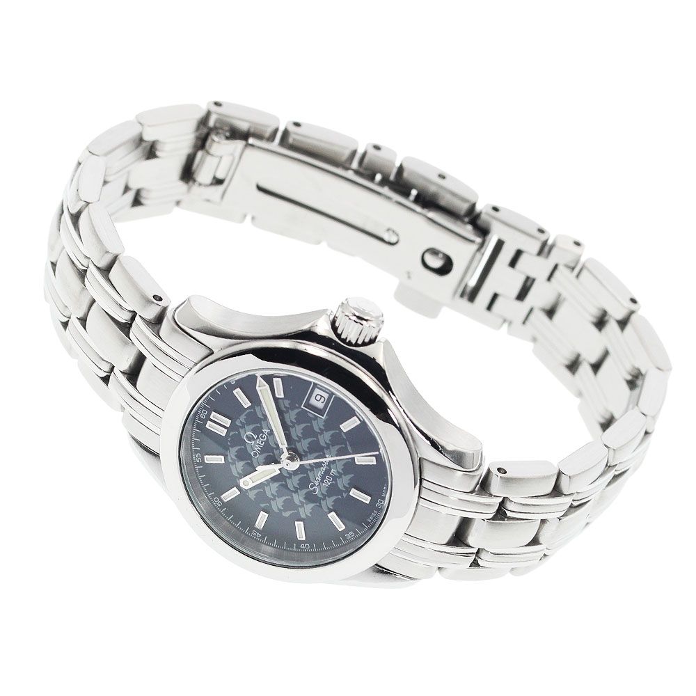  オメガ OMEGA 2588.80 シーマスター120 ジャックマイヨール2002 デイト 1500本 クォーツ レディース保証書付き_917507 腕時計(クォーツ) 腕時計(アナログ)