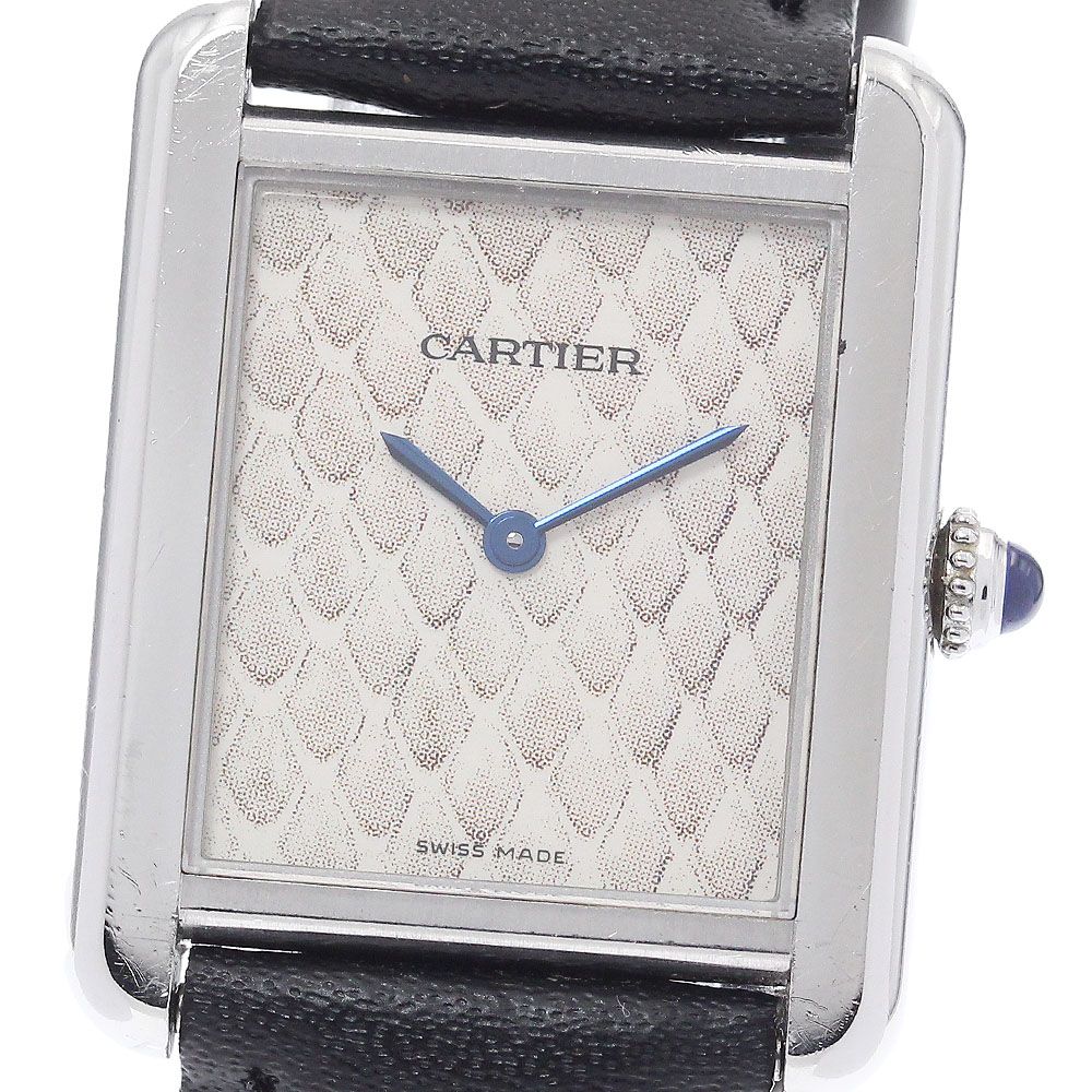 カルティエ CARTIER タンクソロSM パイソンモチーフ クォーツ レディース_920509