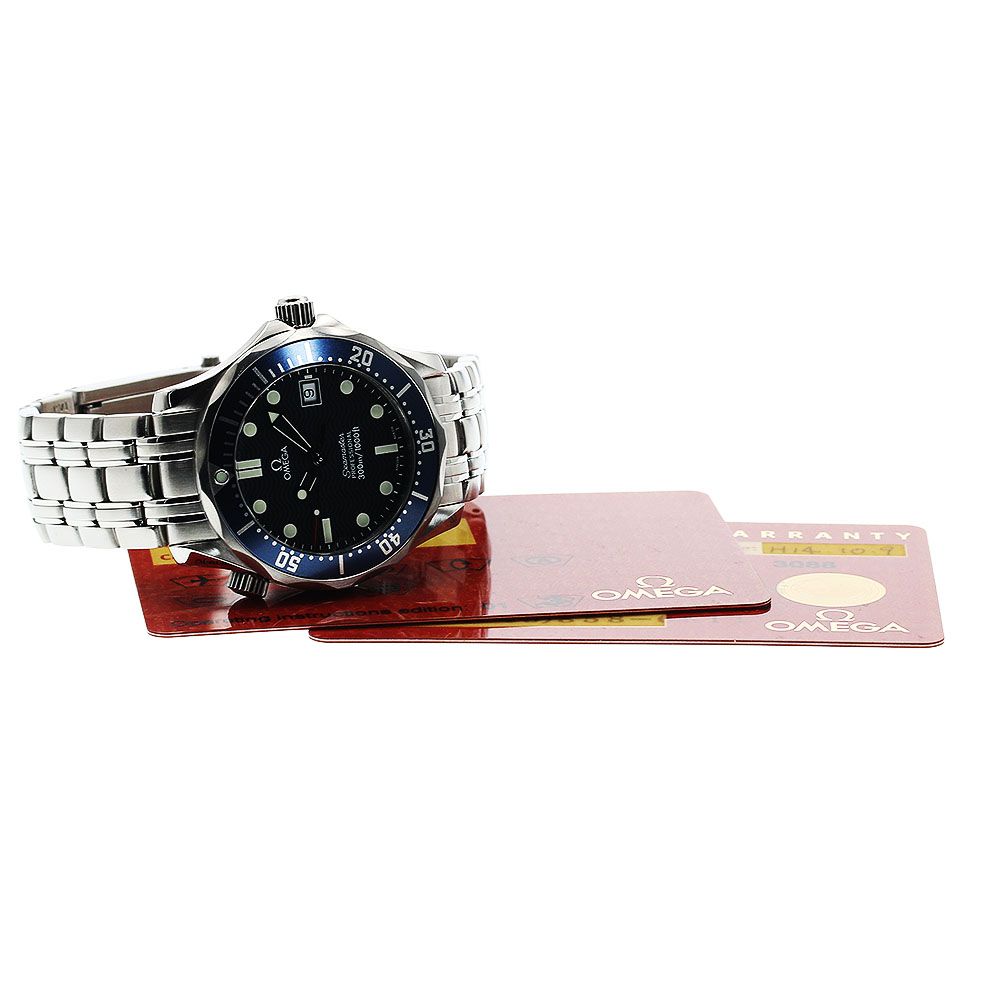 オメガ OMEGA 2561.80 シーマスター300 デイト クォーツ ボーイズ 保証書付き_914386