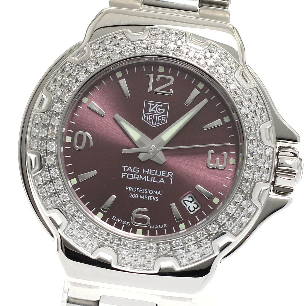 タグホイヤー TAG HEUER WAC 1219 0 フォーミュラ1 デイト ダイヤベゼル クォーツ レディース _931818